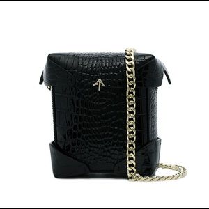 MANU ATELIER
Black Pristine Micro Croc cross body